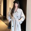 British-Style Extra Long Tall Women's Trench Coat - 2025 Spring/Autumn Collection, Elegant and Casual
