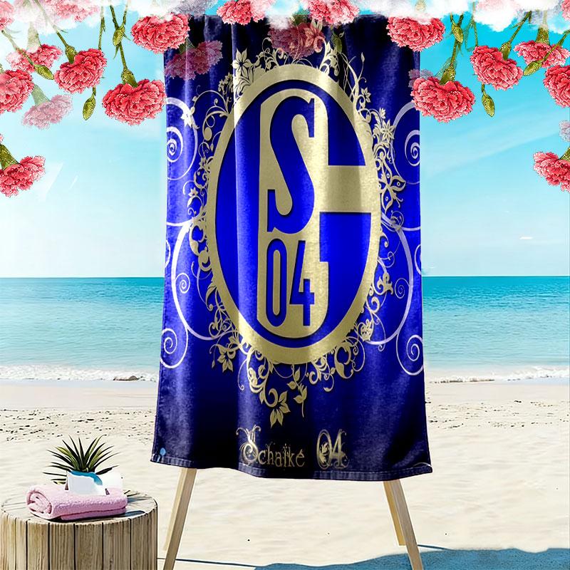 FC Schalke 04 Beach Towel, Large Soft Quick Dry Towel for Beach Camping Swimming