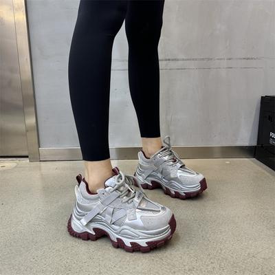 Fashion Summer Women Platform Sneakers Retro Patchwork Genuine Leather Ladies Shoes Daily Casual Brand Chunky Sport Sneaker
