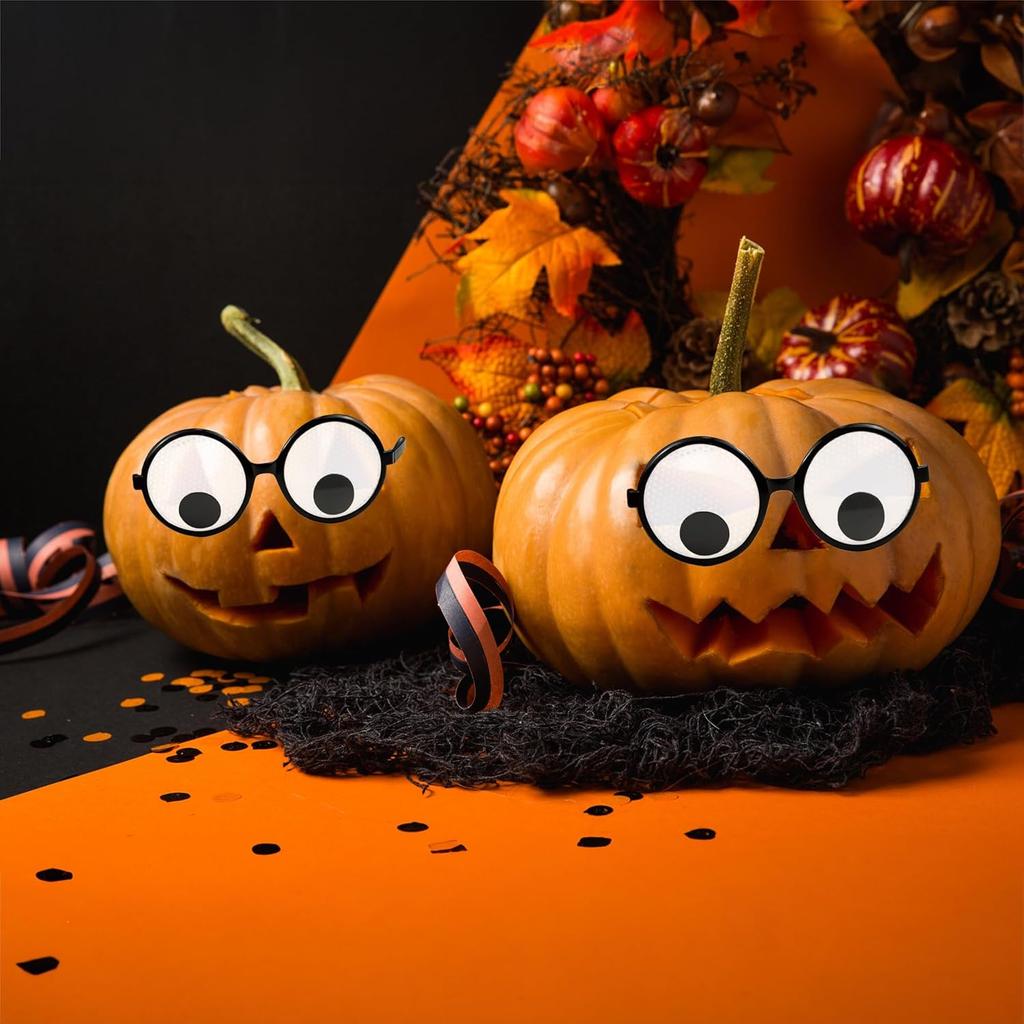 Googly Eyes Glasses, Funny Glasses Pranks Toy, Novelty Shaking Giant Eye Glasses (3 PCS), General Size, Black