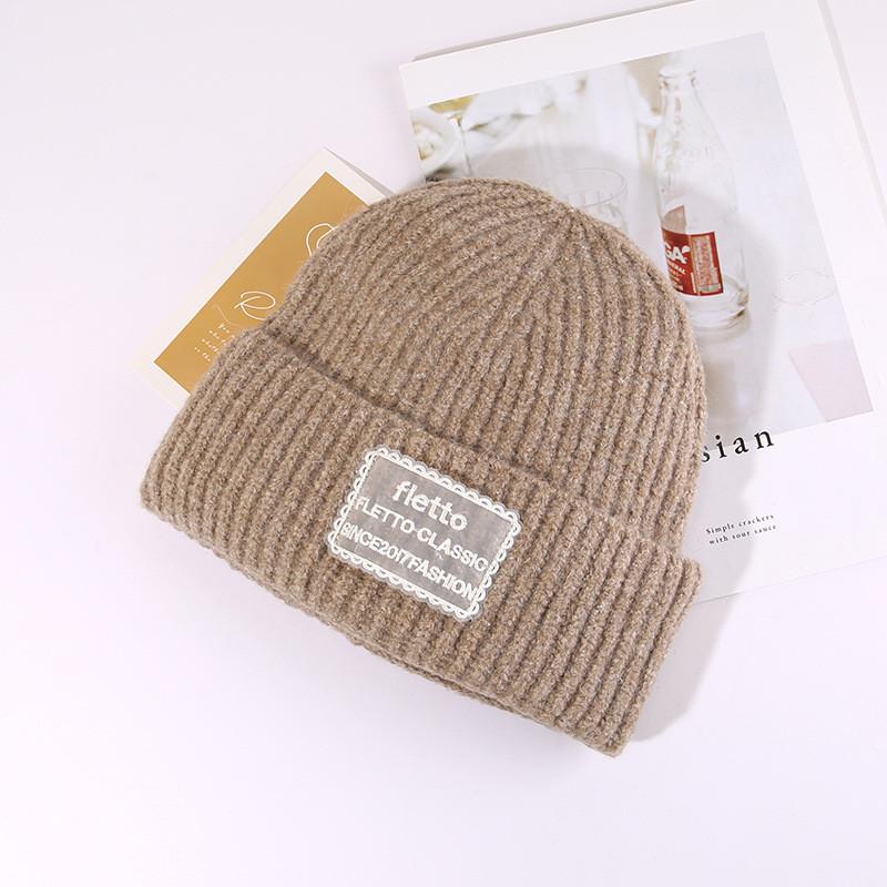 Fashion Letter Knit Hat With Warmth And Windproof Protection For Autumn Winter Fashion