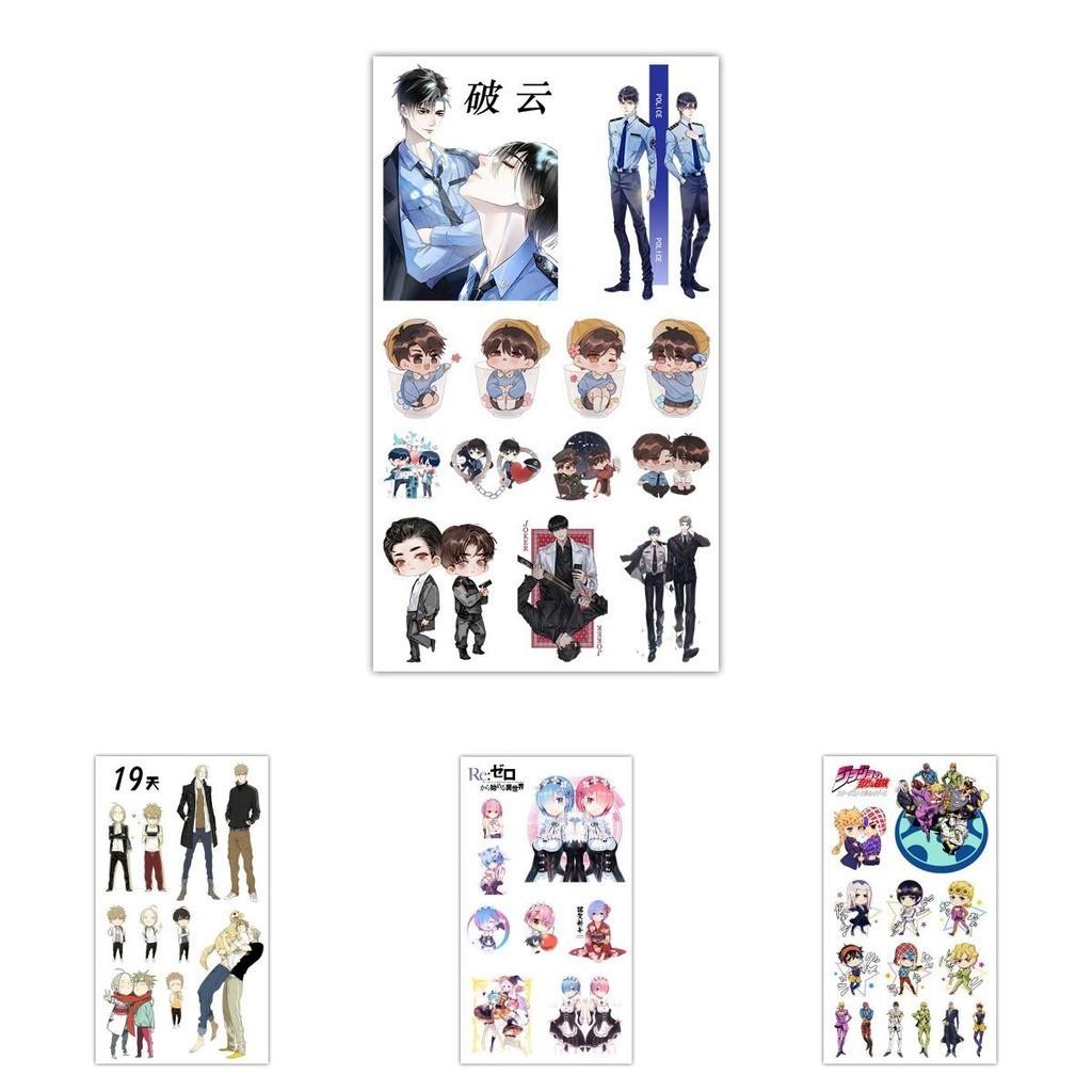 Waterproof Anime Mini Tattoo Sticker With Lovely Designs For Creative Personalization
