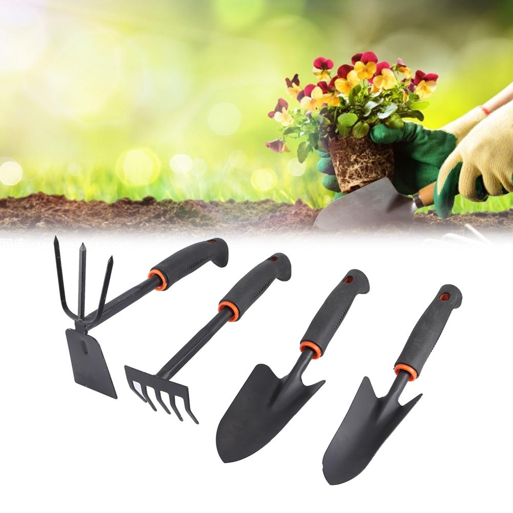 4Pcs Set Thickened Garden Shovel Rake Tool Set Home Gardening Accessories for Flower Planting