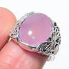 Natural Rose Quartz Gemstone 925 Sterling Silver Jewelry Ring Size 6.5 AR-17328