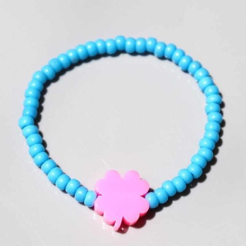 BONBEAU Daisy, Clover Charm Color Beads Bracelet