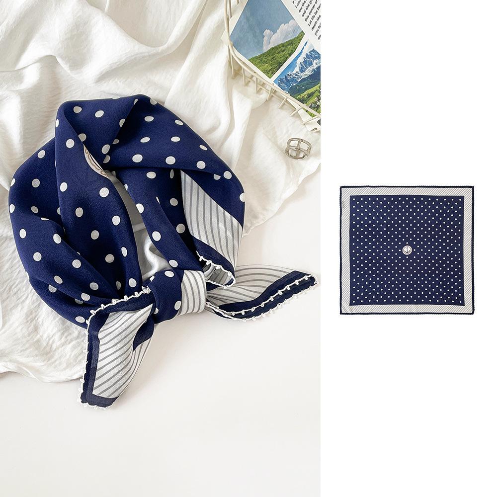 Summer 61 Silk Collection Women's Silk Scarf Medium Square Scarf Double Crepe Fashion Sunscreen Silk Scarf Mulberry Silk Lace Premium Sense