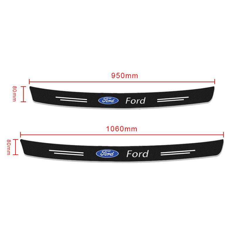 Carbon Fiber Car Trunk Rear Bumper 3D Sticker Guard Plate Protector For Ford Focus Mondeo Kuga Fiesta MK7 Escort Explorer Edge 2 4 MK2 MK4 Mustang