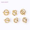 2 Sizes 18K Gold Plated Brass Pearl Enhancer Clips Pendant For Jewelry Making Supplies DIY Necklace Bracelet  Bail Connector