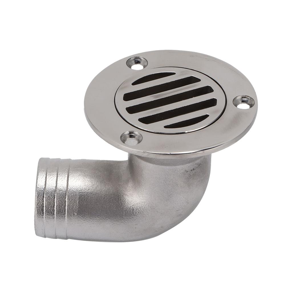 90 Degree Deck Drain Scupper 1.5in OD 316 Stainless Steel Plumbing Fittings for Marine Boat Yacht