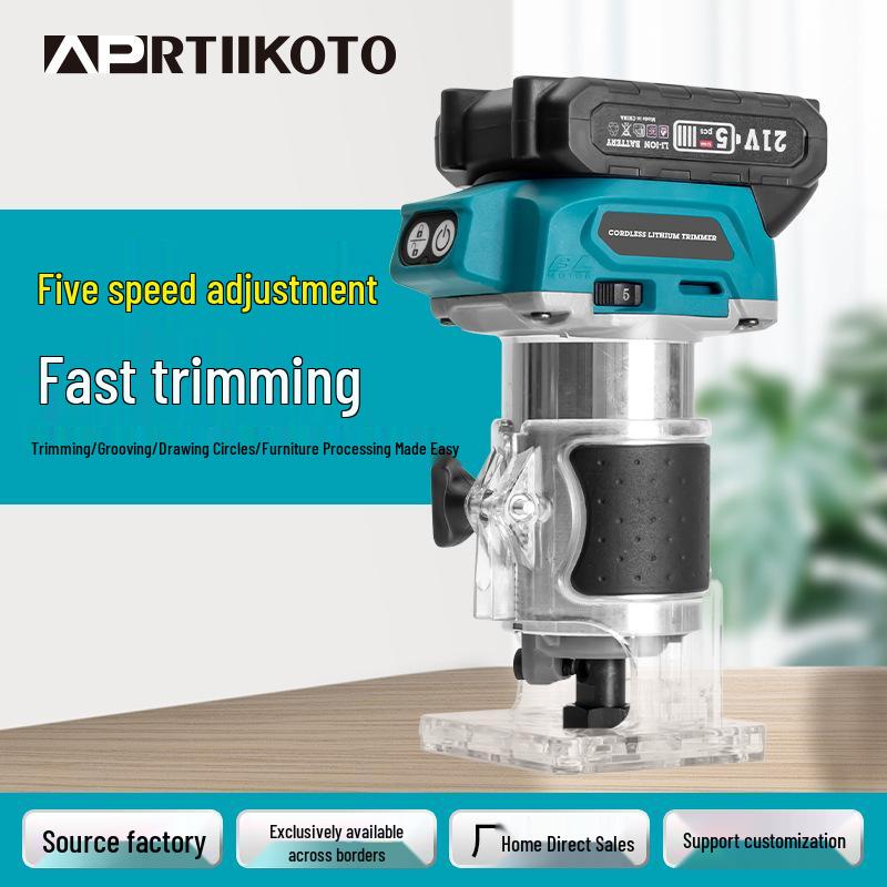 Wiederaufladbarer Hochleistungs-Bürstenloser Trimmer und Bohrer für die Holzbearbeitung
