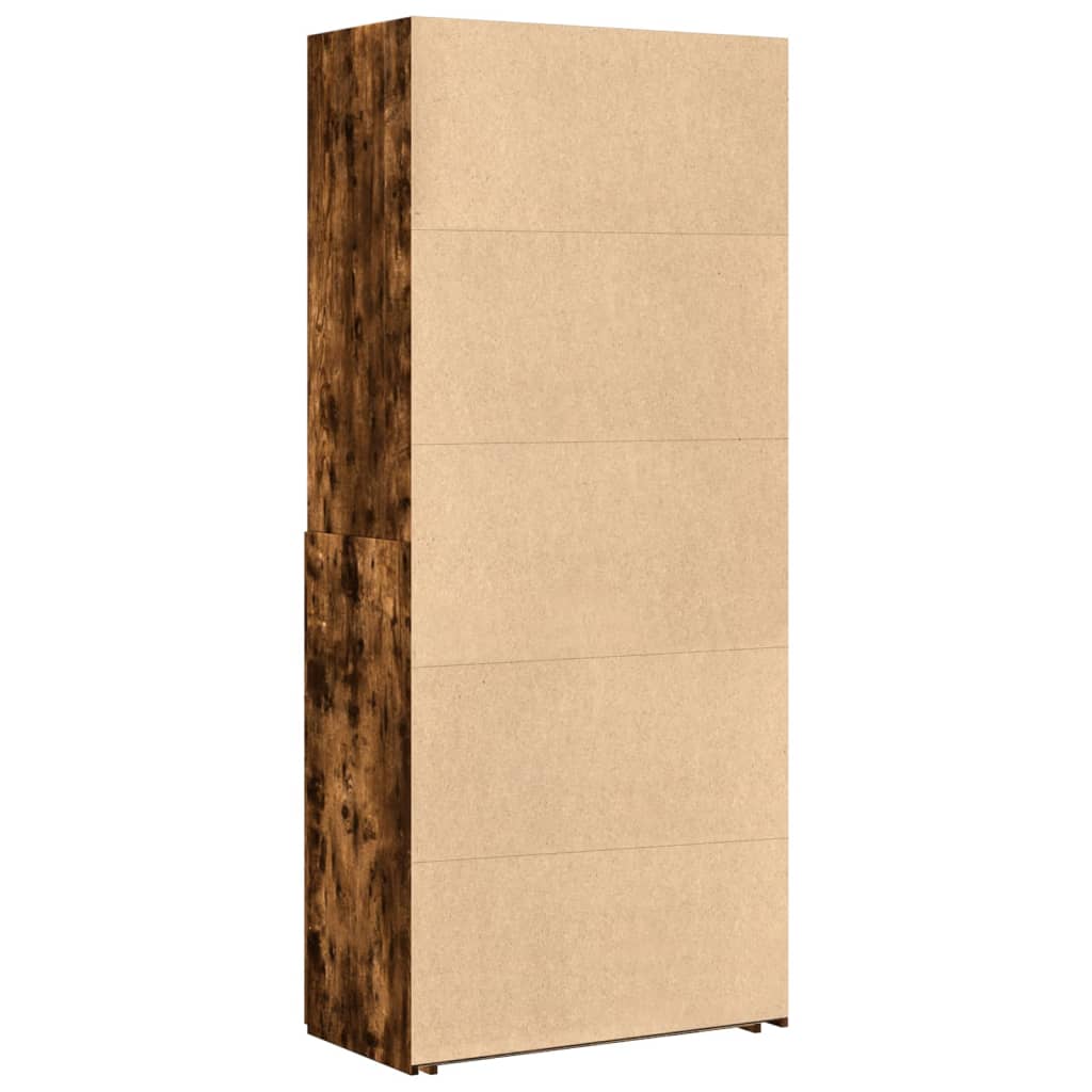 Highboard Smoked Oak 80x42.5x185 cm Engineered Wood