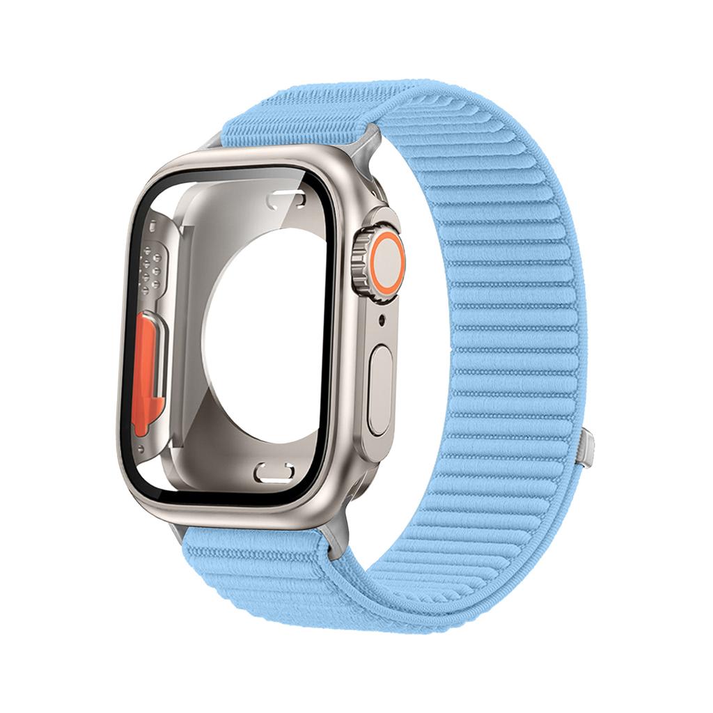 Armband+Hülle Für Apple Watch S11 10 9 8 7 6 5 4 Nylon Sportband Glas+Vollständige Abdeckung Bumper Für Iwatch 46 45 44 40 41mm Armband