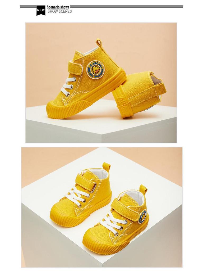 High-Top Canvas-Schuhe für Kinder Frühjahr/Herbst 2026 - Weichsohlige Kleinkind-Sneaker für Jungen & Mädchen