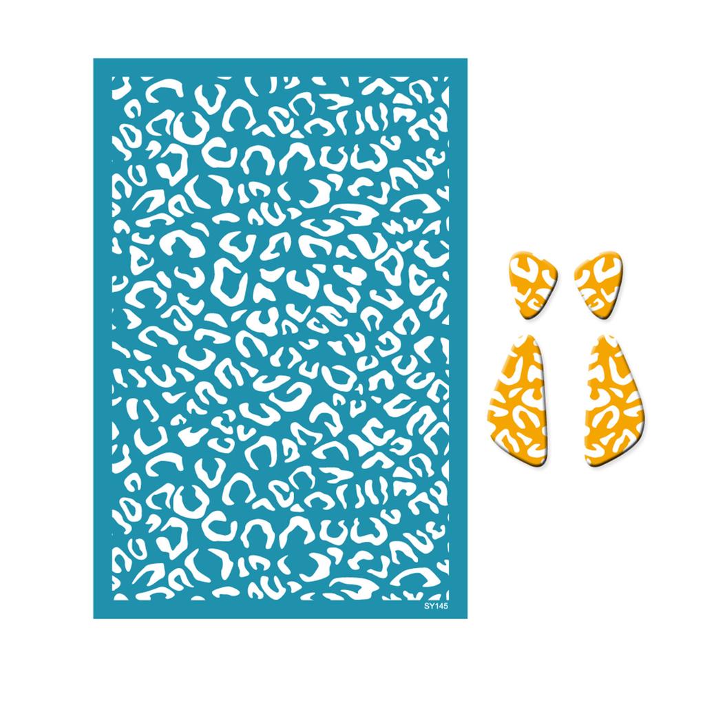 Heart Silk Screen Stencil for Clay Reusable Silkscreen Print for DIY Printing Jewelry Earrings Valentines Day Decoration