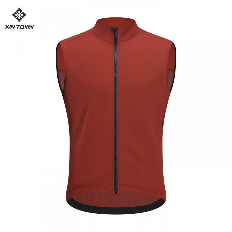 1 Lightweight Windproof Waterproof Cycling Vest With Dual Zippers Breathable Mesh Back Motorbike Riding Running Outdoor Sports