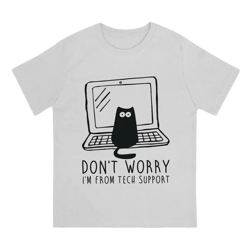 Linux Operating System Dom't Worry Black Tshirt Homme Men's Clothes Blusas Polyester T Shirt For Men