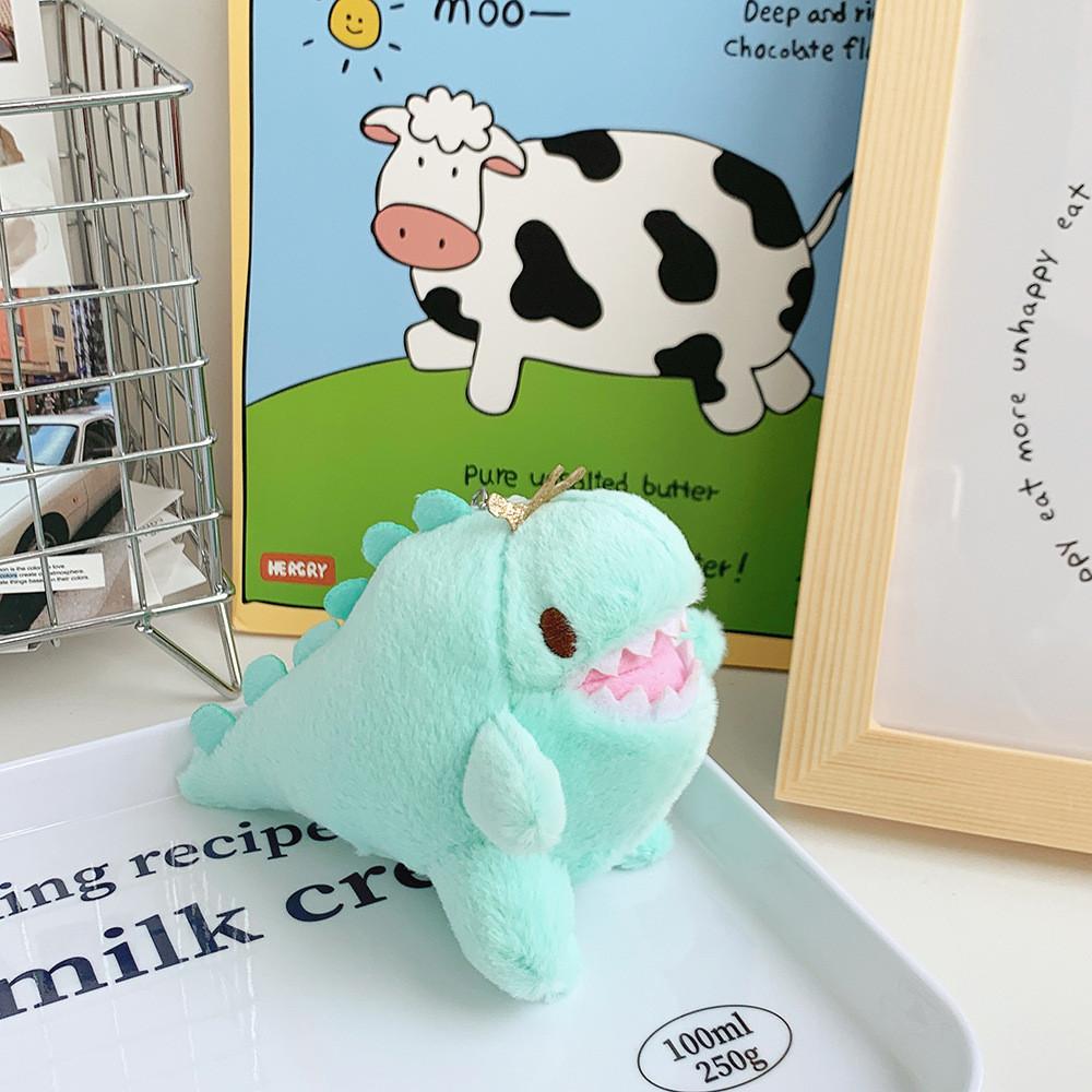 

Soft Pp Cotton Dinosaur Plush Toy Figure Keychain In Lake Blue Olive Pink озеро синього кольору