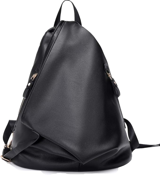 

Для поездок на работу или в школу, большой черный рюкзак из искусственной кожи [PAOIXEEL] для женщин, для взрослых, стильный, легкий, элегантный, водонепроницаемый, простой, для школы, чёрный