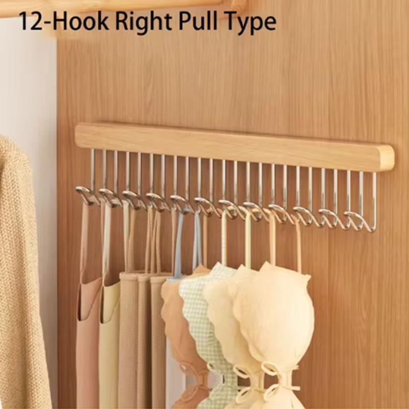 Home Clothes Storage Hanger Multifunctional Wooden Belt Hanger Sturdy Durable Tie Holder For Beanie Scarfs Bra Closet Supplies