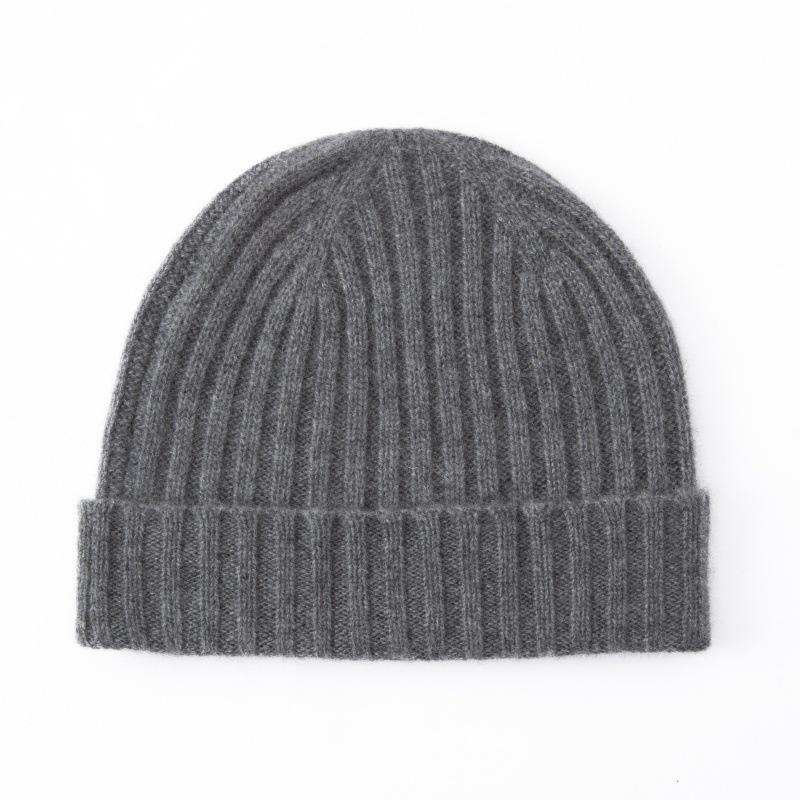 100% Pure Cashmere Knit Hat - Men's Ear Protection for Autumn/Winter