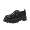 thick-soled women's autumn and winter new small leather shoes small black derby single shoes leather shoes
