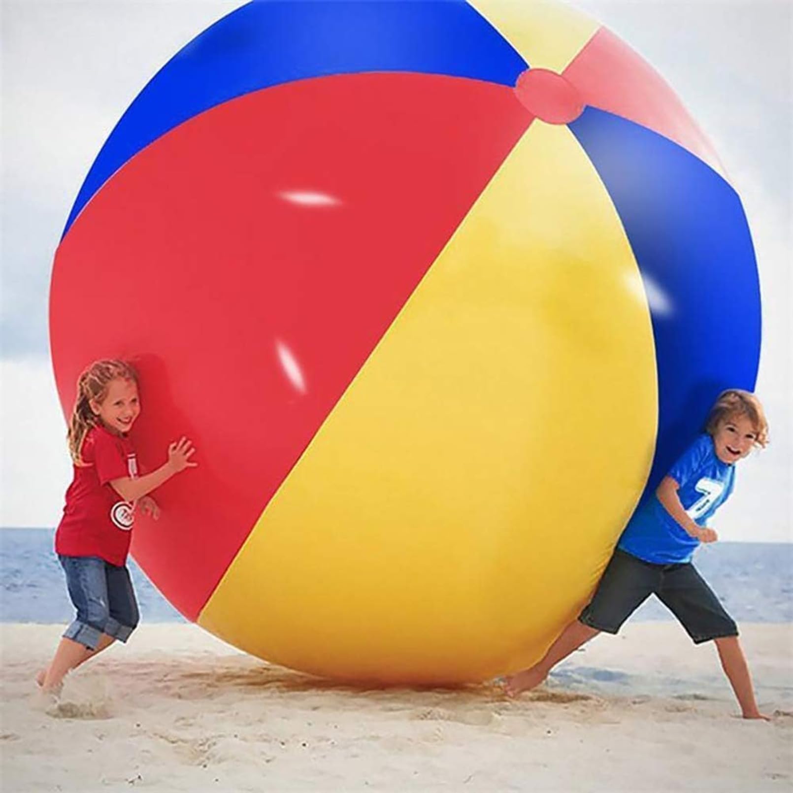

Giant Inflatable Beach Ball, Diameter 80cm 100cm 120cm 130cm 150cm 200cm Extra Large Inflatable Beach Ball Pool Toy Jumbo Beach Ball (150cm)