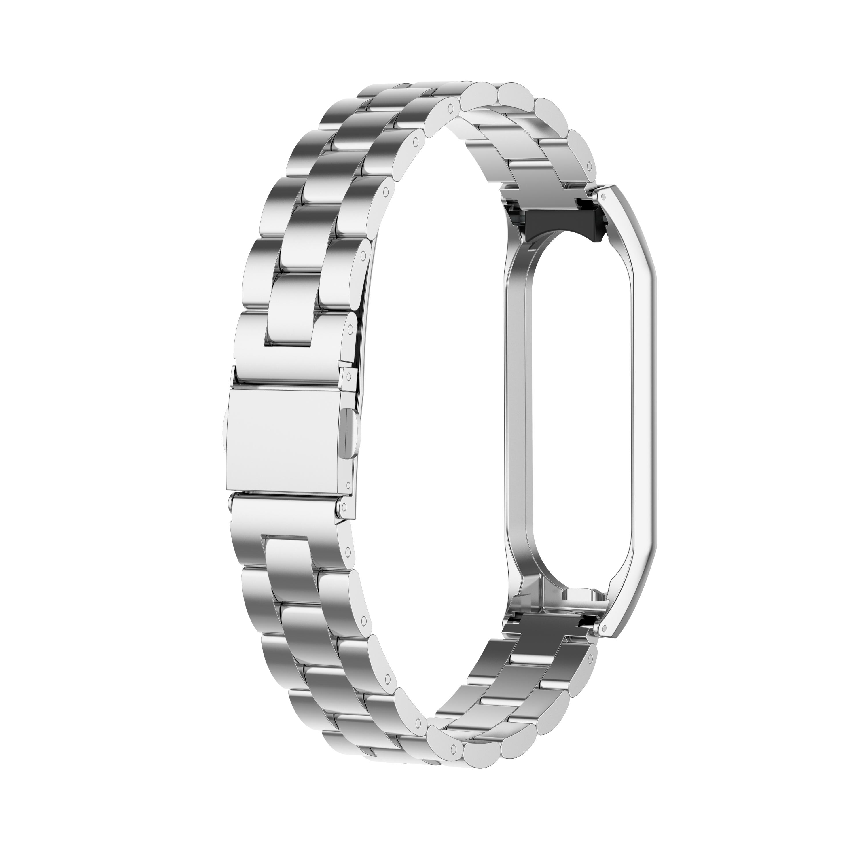 

Metal Strap For Xiaomi Mi Band 10 9 8 NFC Stainless steel Bracelet Wristband Correa for Mi band 7 6 5 4 3 Watchband Accessories For Mi Band 10 срібний