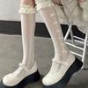 Japanese-Style Lace Lolita Mid-Calf Socks with Bow for Summer and Autumn