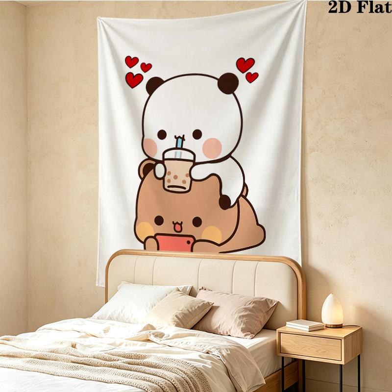 Bubu Dudu Wall Tapestry Aesthetic Wall Hanging Printed Fabric Blanket Decorative Tapestries For Bedroom Living Room Home Decor