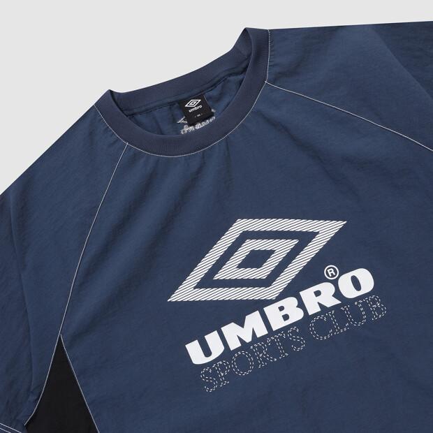 UMBRO Crispy Taslan Short Sleeve Piste Navy (Uq221Cwt58) (B Type)