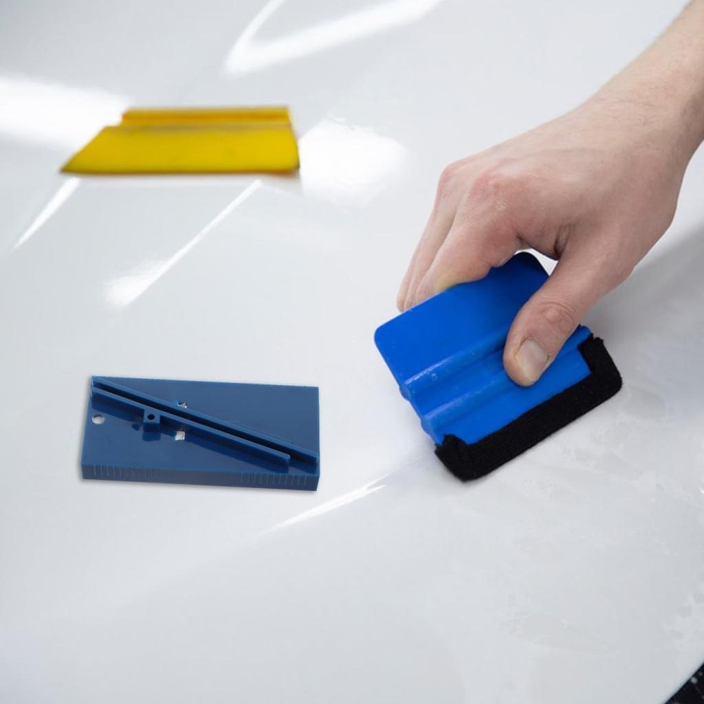 Window Tint Tools 3-Piece Vinyl Wrap Edge Sharpener and Hard Card Squeegee for Car Wrap Repair Smoothing Edges Abrasion Tool 3.74X1.77X0.59In