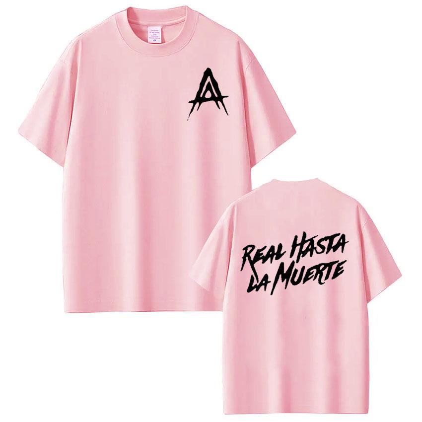 Rapper Anuel AA Real Hasta La Muerte T-Shirt Harajuku Mode Kurzarm T-Shirt Herren Damen HipHop Punk Baumwolle Sport T-Shirts
