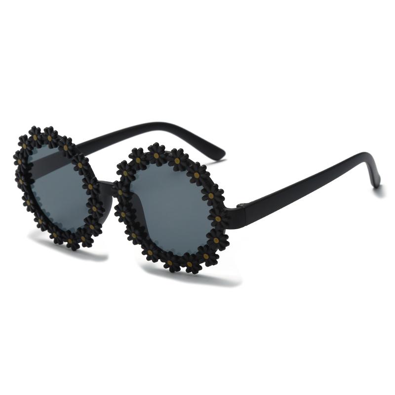 Kids Round Flower Sun Glasses Cute Daisy Sunglasses Outdoor Sun Protection Shades Fashion Funny Party Eyewear