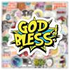 50Pcs Jesus Christian Religion Stickers Laptop Phone Case Car Scrapbook Refrigerator Luggage Wall Graffiti Decal Gift