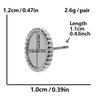 High Quality Piercing Ear Studs Round Fatima Hand Blank Charm Earring Stainless Steel Earrings For Women Men Handmade Materials