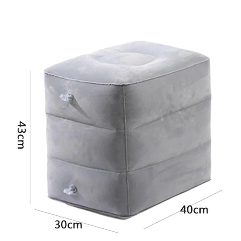 1pc Inflatable Foot Rest Pillow For Travel Portable Adjustable Three Layers Height Stool For Foot Rest Leg Cushion Pillow