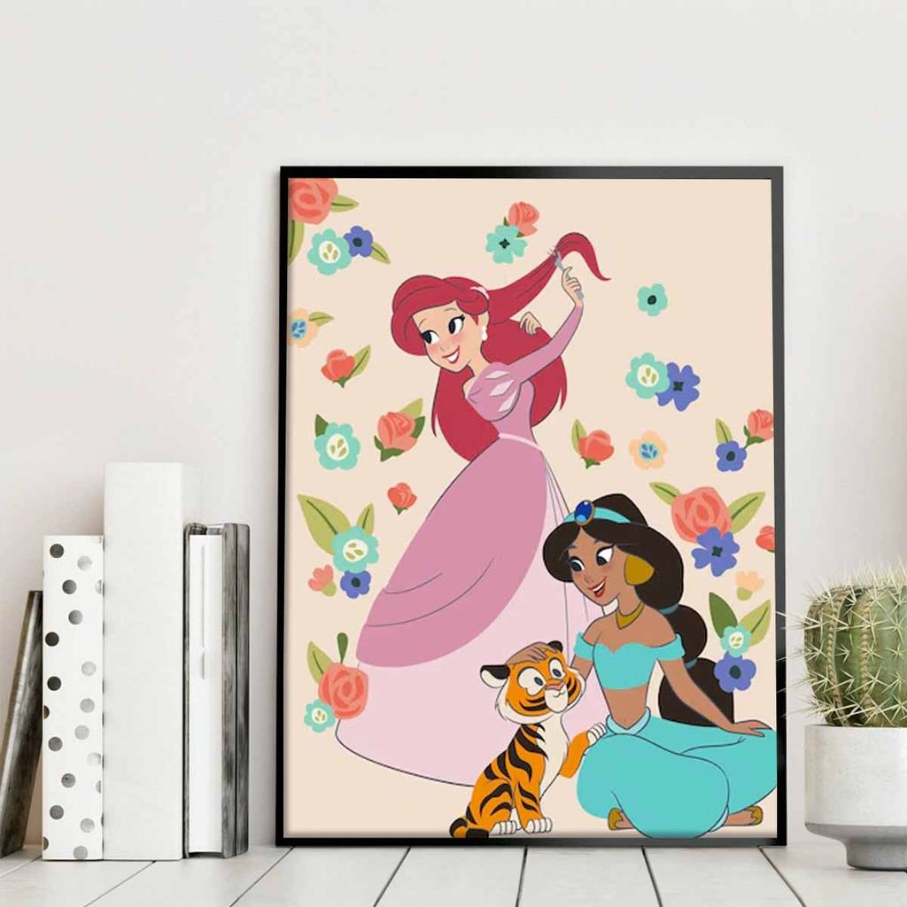 DIY Diamond Painting The Princess and The Tiger Cross Stitch Kit Mosaic Art Diamond Painting Full Circle Diamond Home Decoration