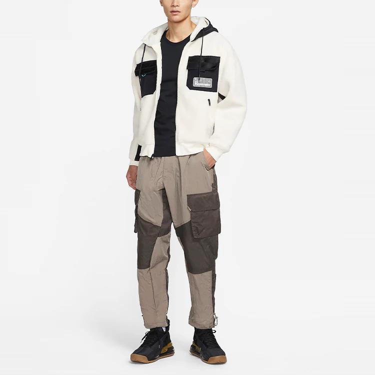 Jordan 23 Engineered Fleece Color-Block Hooded Jacket Men Jackets Light-Ivory CT3555-110