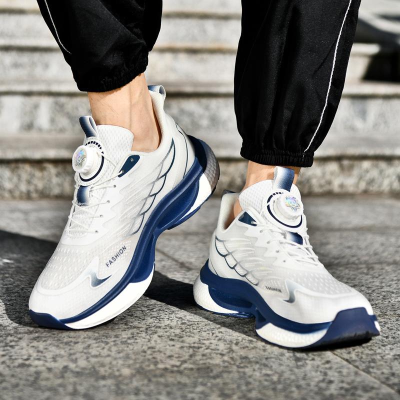 Модная летняя обувь мужские кроссовки сетчатые повседневные мужские туфли теннисные туфли — фото 4