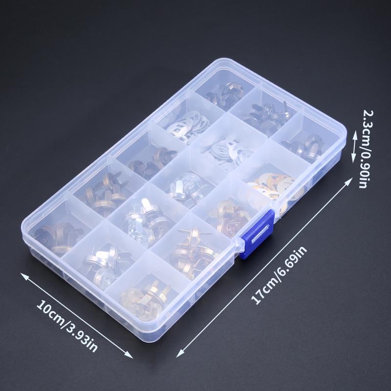 Einfach anzubringende 14mm Magnet-Druckknöpfe - 40er Set Mehrfarbig für Nähen und Basteln, Langlebige & Stilvolle Metallverschlüsse