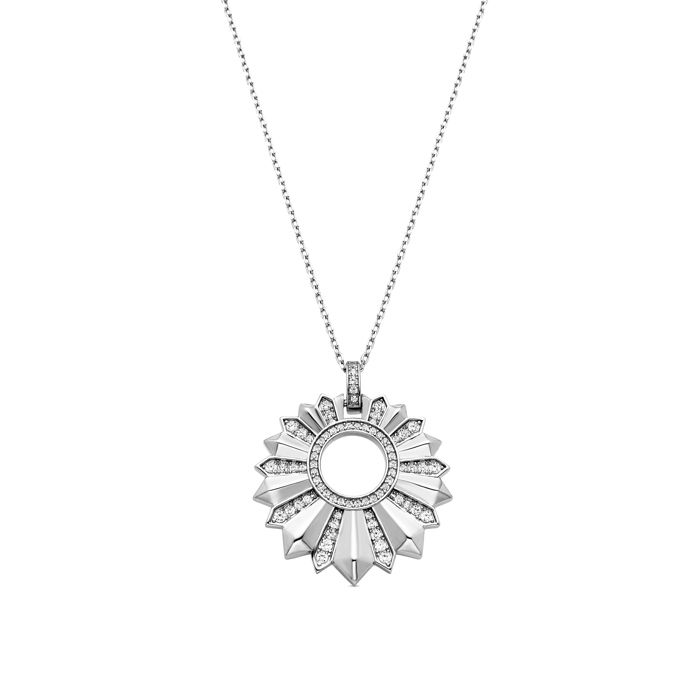 Collier - LUXENTER - Saneda - Argent sterling 925 - Zircone brillante - Finition rhodiée