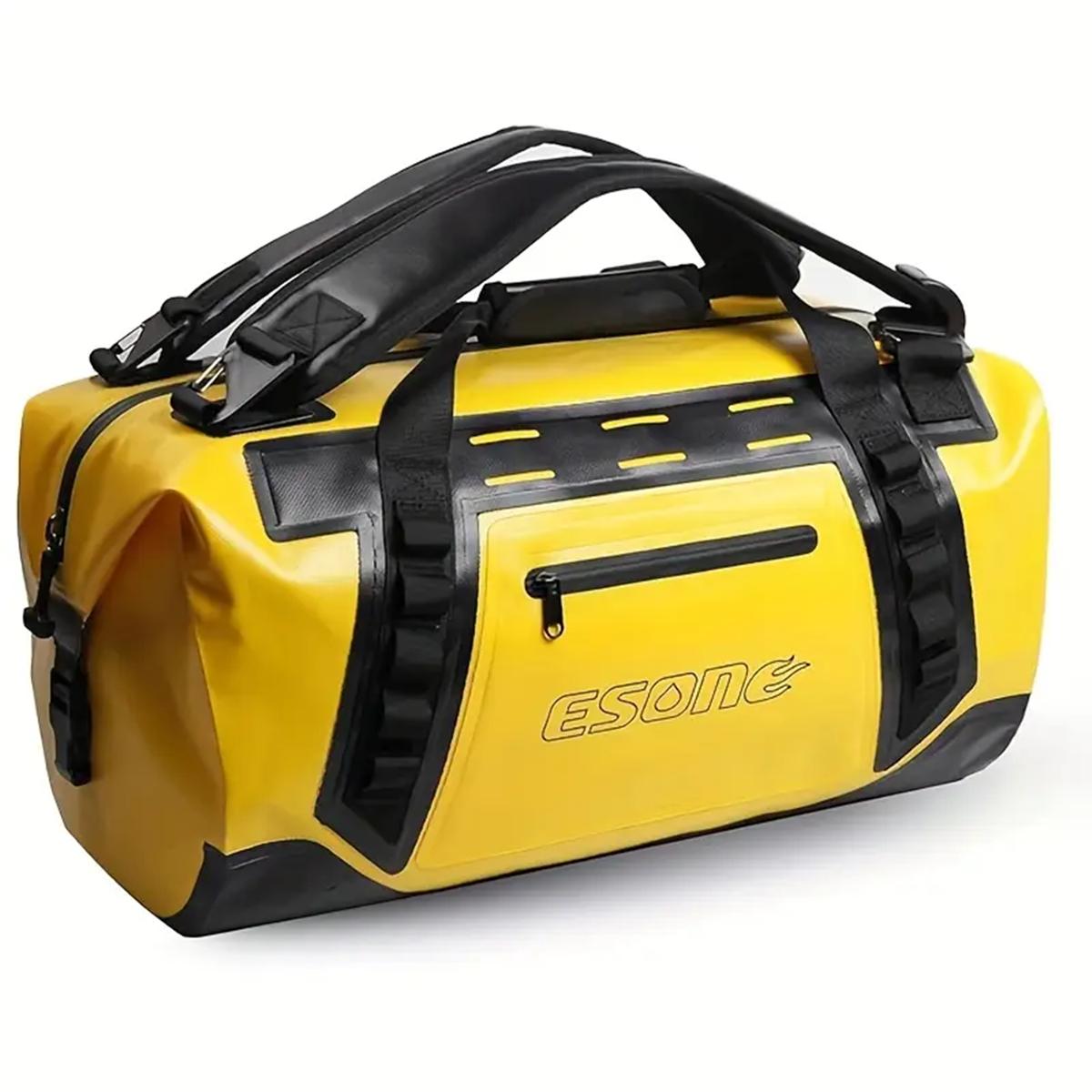 

50L Motorcycle Tail Dry Bag Riding Travel Luggage Backpack Universal Duffle Bag for Camping Boating Rafting Kayaking Fishing жёлтый