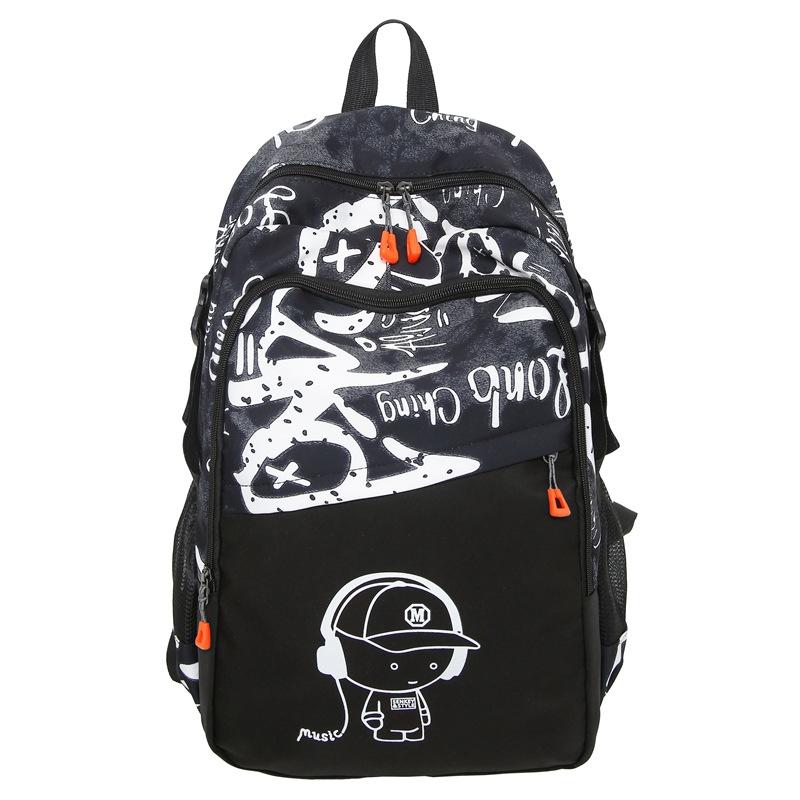 New high-value printed casual backpack for junior high school students and high school students with large capacity computer travel backpack
