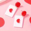 Stylish and simple personality niche design envelope love earrings acrylic jewelry accessories earrings women
