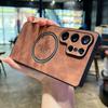 Maple Leaf Leather Texture Magnetic Shockproof Case for Samsung S25 Edge S24 S23 Plus Ultra FE for Magsafe Lens Protection Cover