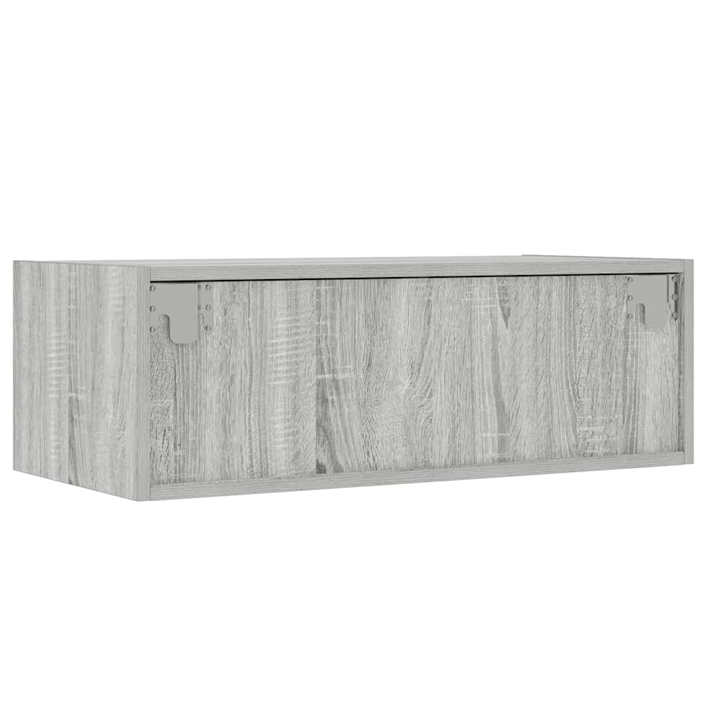 TV Cabinet with LED Lights Grey Sonoma 75 x 35.5 x 25 cm