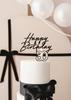 Birthday Candle '30', Thirtieth, Black-White, 5.5 Cm
