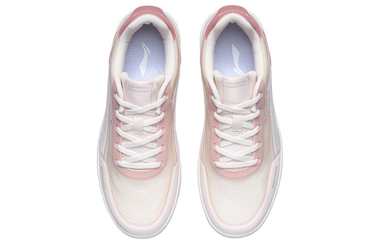 Li Ning Skateboard Shoes Women's Low Top Apricot/Pink AGCR186-4