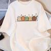 2026 Cartoon Cat Print Men Women Top Casual Shirt Easy To Wear Stylish Top for Everyday Wear Women Clothing Fashion Graphic T Shirts Short Sleeve Tee
