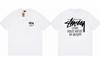 Chemise à manches courtes imprimée style américain STUSSY Blanc 7137